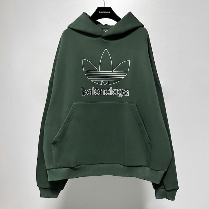 Ba*len*cia*ga men''s Ba*len*cia*ga / ad*s hoodie oversized in green