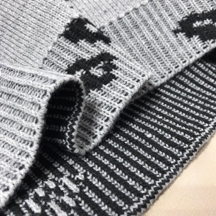 Ba*len*cia*ga allover logo crewneck sweater grey