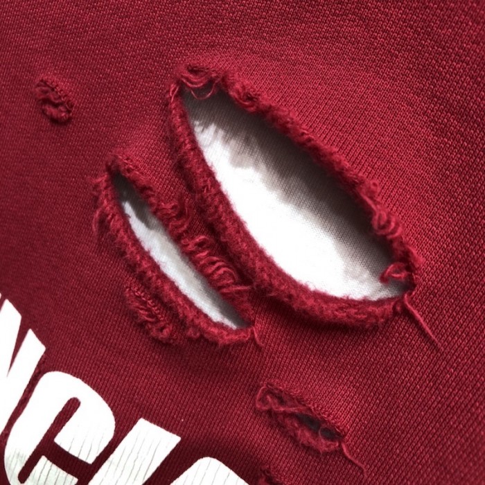 Ba*len*cia*ga caps destroyed hoodies red