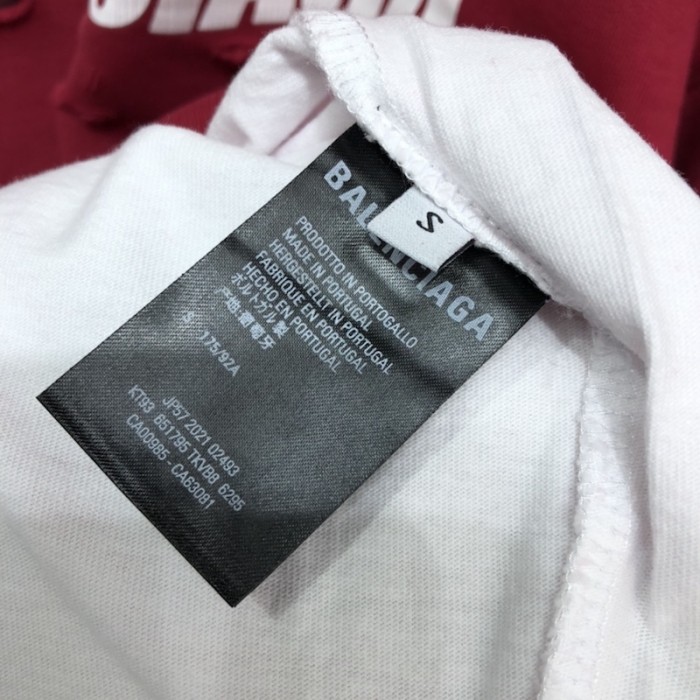 Ba*len*cia*ga caps destroyed hoodies red