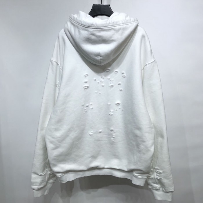 Ba*len*cia*ga caps destroyed hoodies white
