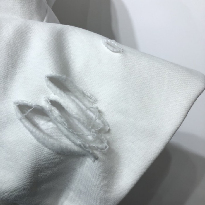 Ba*len*cia*ga caps destroyed hoodies white