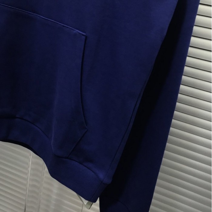 Ba*len*cia*ga print hoodies blue