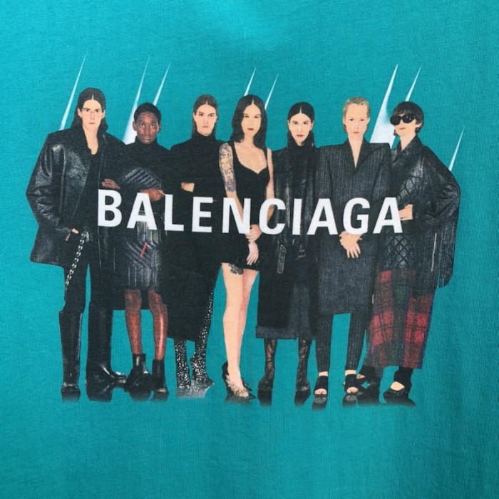 Ba*len*cia*ga real Ba*len*cia*ga medium fit t shirt blue