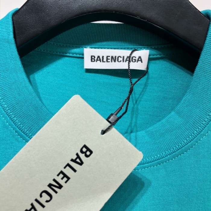 Ba*len*cia*ga real Ba*len*cia*ga medium fit t shirt blue