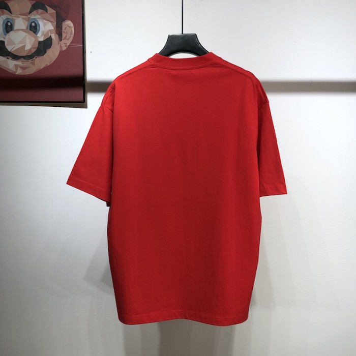 Ba*len*cia*ga real Ba*len*cia*ga medium fit t shirt red