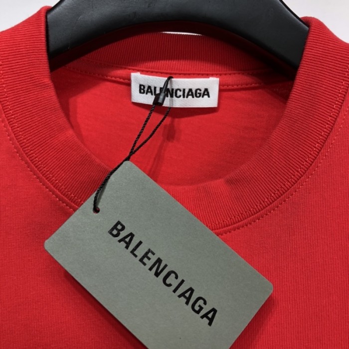 Ba*len*cia*ga real Ba*len*cia*ga medium fit t shirt red