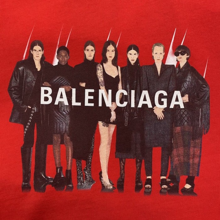 Ba*len*cia*ga real Ba*len*cia*ga medium fit t shirt red