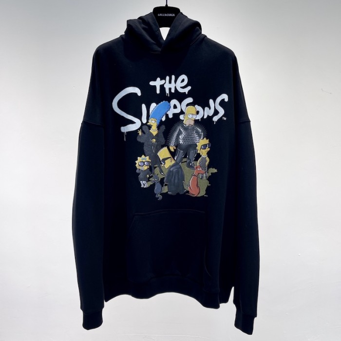 Ba*len*cia*ga the simpsons tm & © 20th tel*v*sion hoodie wide fit in black