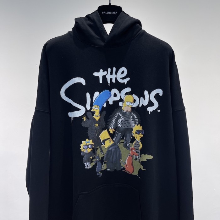 Ba*len*cia*ga the simpsons tm & © 20th tel*v*sion hoodie wide fit in black