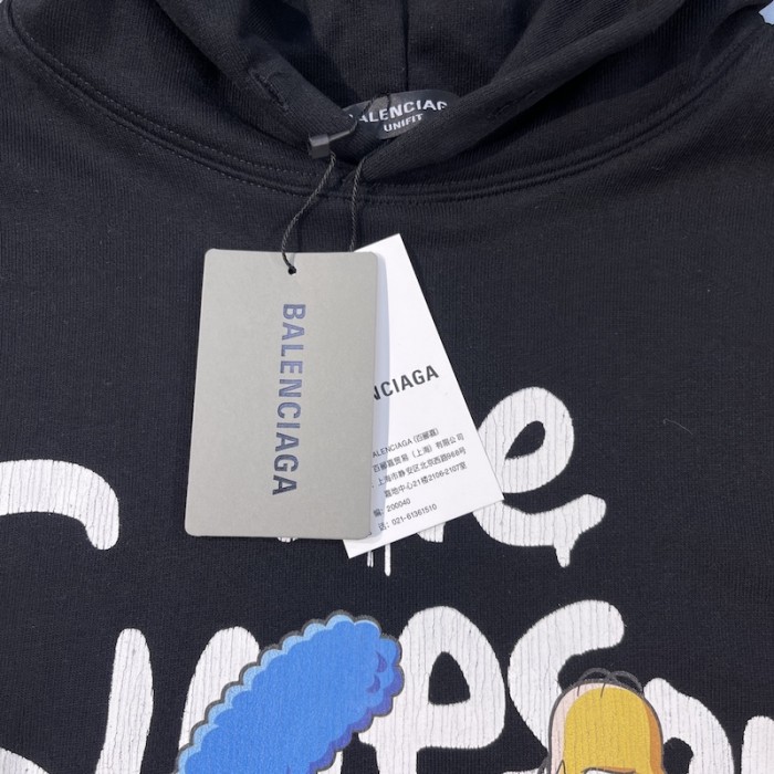 Ba*len*cia*ga the simpsons tm & © 20th tel*v*sion hoodie wide fit in black