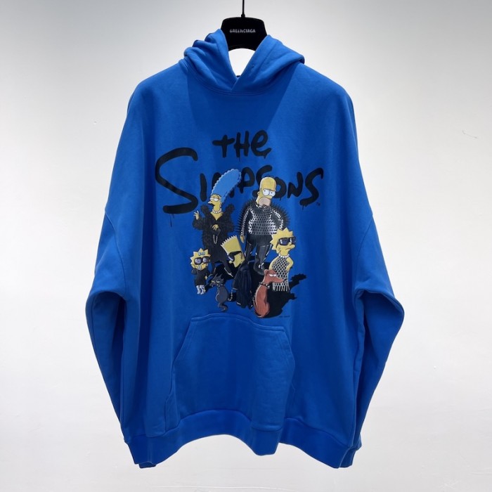 Ba*len*cia*ga the simpsons tm & © 20th tel*v*sion hoodie wide fit in blue