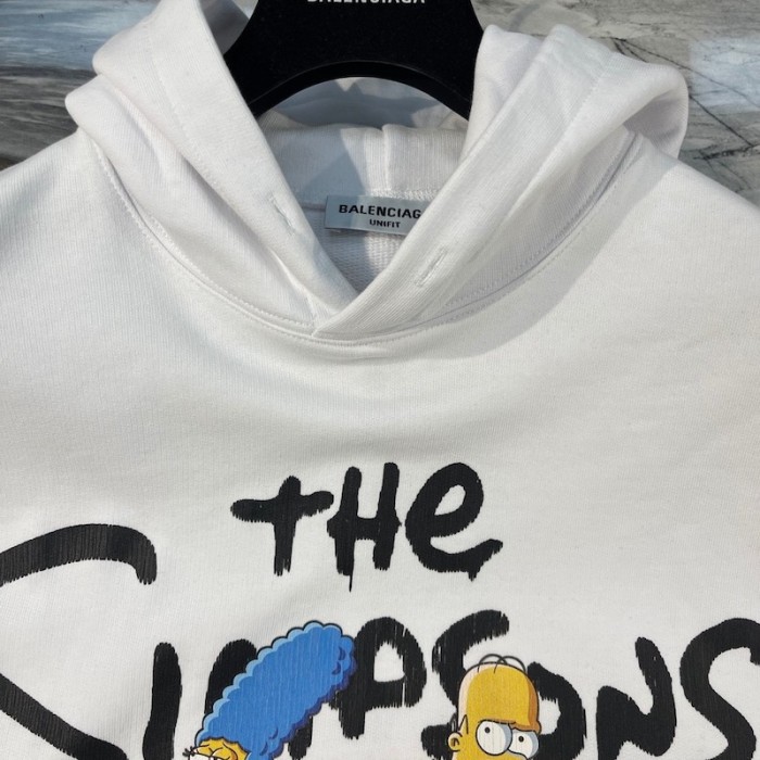 Ba*len*cia*ga the simpsons tm & © 20th tel*v*sion hoodie wide fit in white