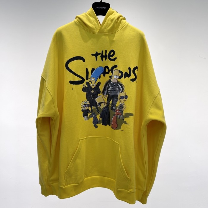 Ba*len*cia*ga the simpsons tm & © 20th tel*v*sion hoodie wide fit in yellow