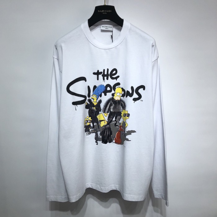 Ba*len*cia*ga the simpsons tm & © 20th tel*v*sion sweatershirt wide fit in white
