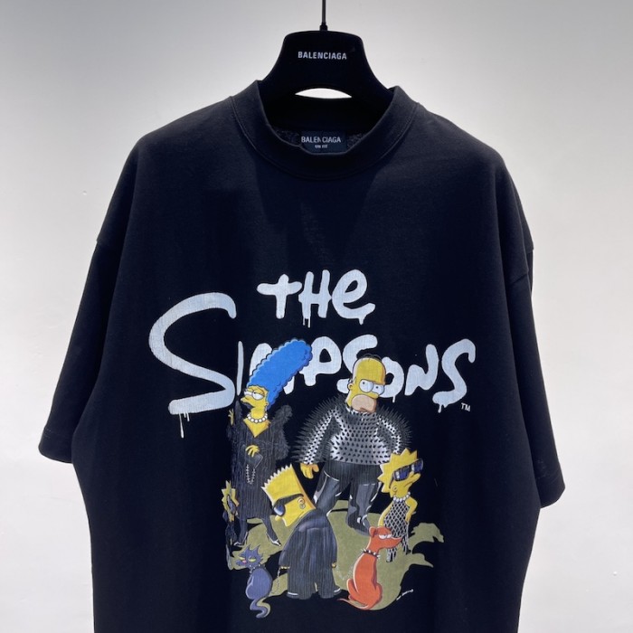 Ba*len*cia*ga the simpsons tm & © 20th tel*v*sion t-shirt oversized in black
