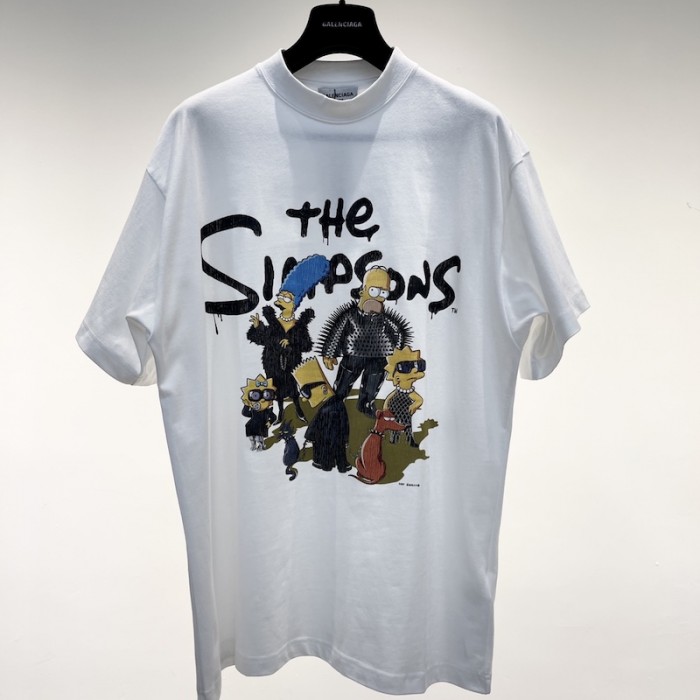 Ba*len*cia*ga the simpsons tm & © 20th tel*v*sion t-shirt oversized in white