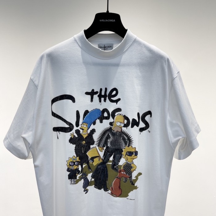 Ba*len*cia*ga the simpsons tm & © 20th tel*v*sion t-shirt oversized in white