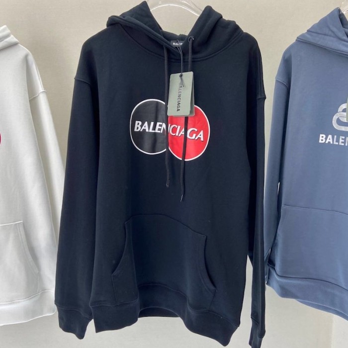 Ba*len*cia*ga uniform large fit hoodies black