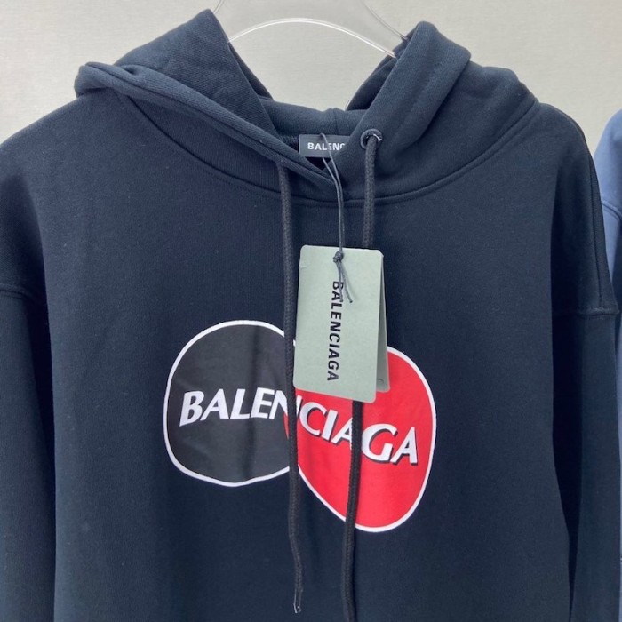 Ba*len*cia*ga uniform large fit hoodies black