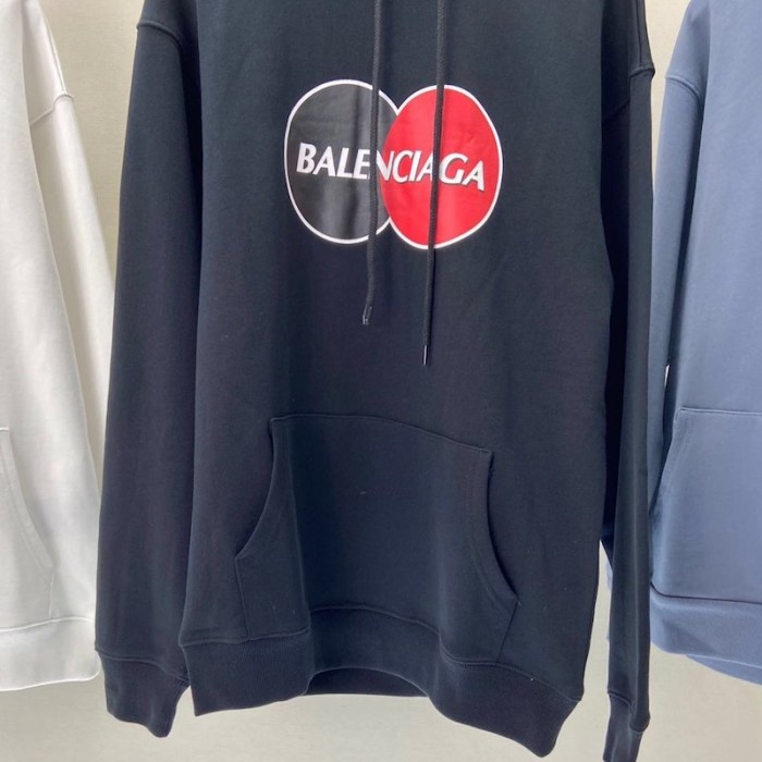 Ba*len*cia*ga uniform large fit hoodies black