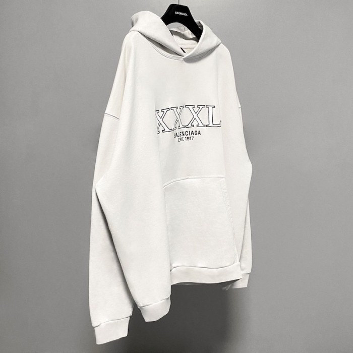 Ba*len*cia*ga xxxl hoodie large fit in white
