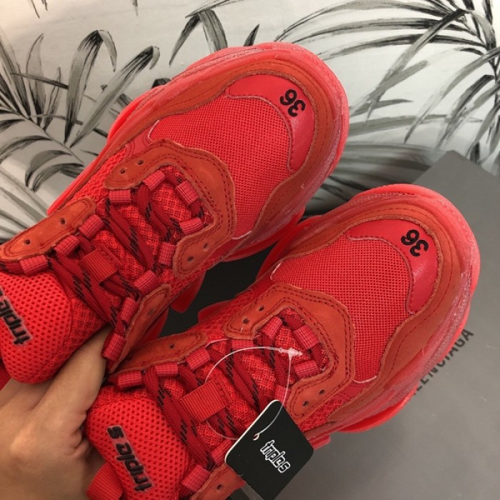 Ba*len*cia*ga triple s sneakers red