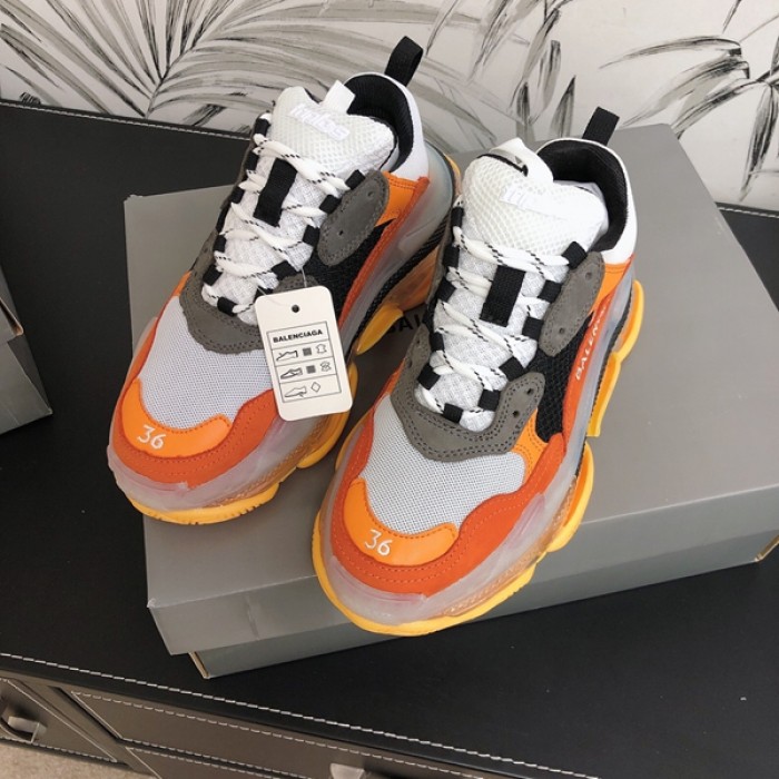 Ba*len*cia*ga triple s sneakers orange grey