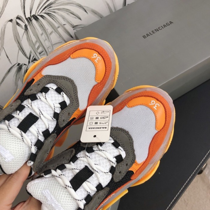 Ba*len*cia*ga triple s sneakers orange grey