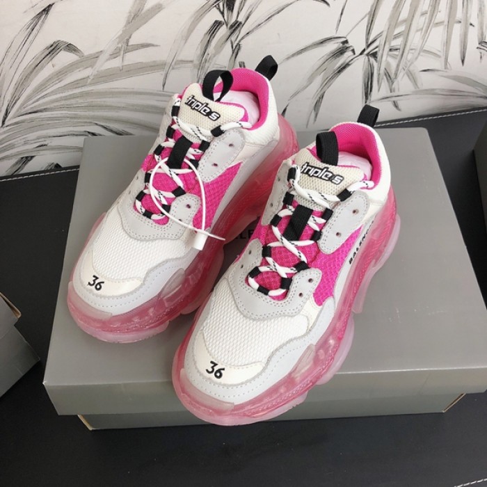 Ba*len*cia*ga triple s sneakers pink white