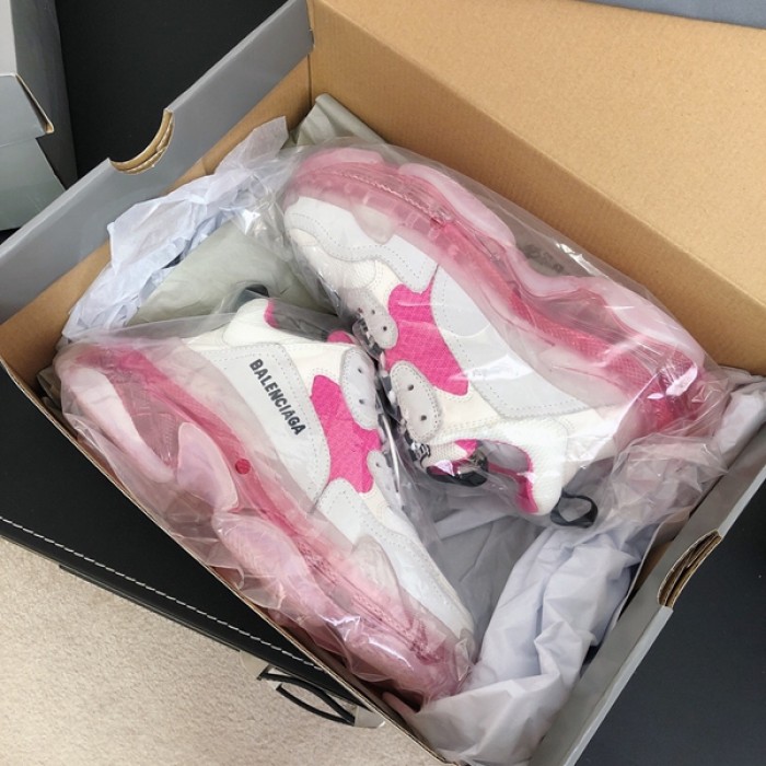 Ba*len*cia*ga triple s sneakers pink white