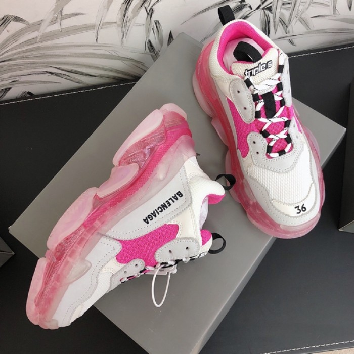 Ba*len*cia*ga triple s sneakers pink white