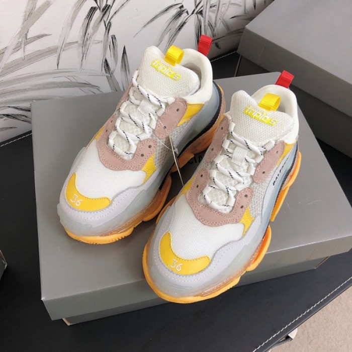 Ba*len*cia*ga triple s sneakers yellow white