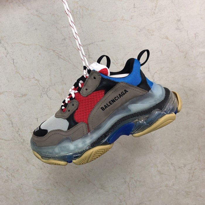 Ba*len*cia*ga triple s sneakers red grey blue