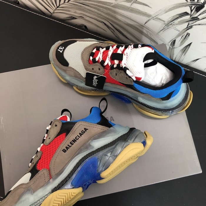 Ba*len*cia*ga triple s sneakers red grey blue