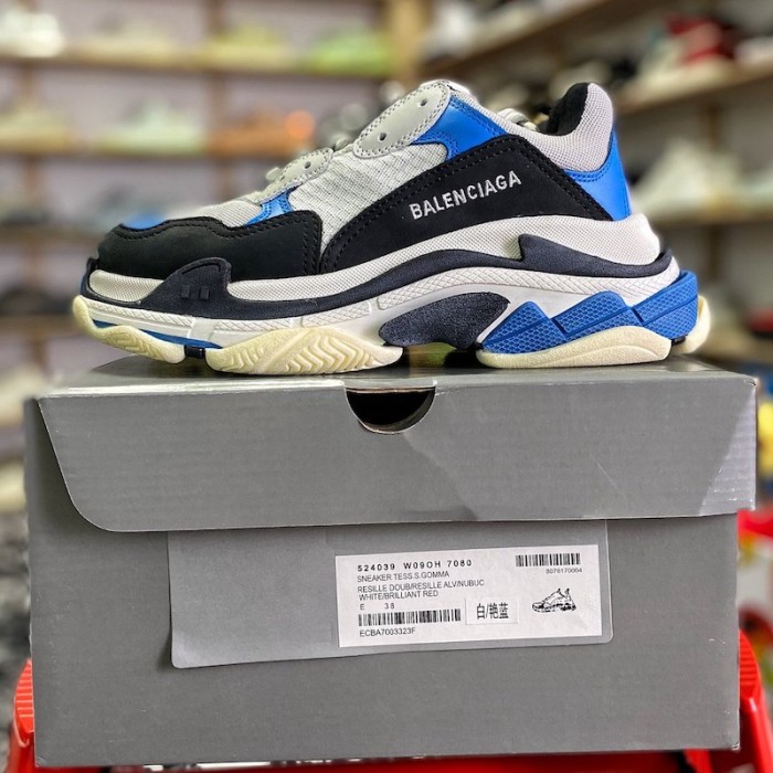 Ba*len*cia*ga triple s sneaker white / bright blue