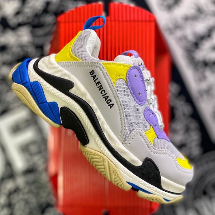 Ba*len*cia*ga triple s sneaker grey / purple / yellow