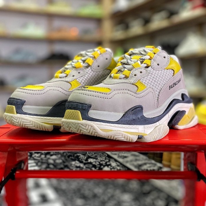 Ba*len*cia*ga triple s sneaker grey / yellow