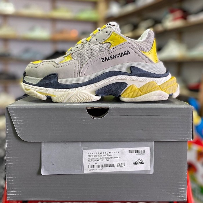 Ba*len*cia*ga triple s sneaker grey / yellow