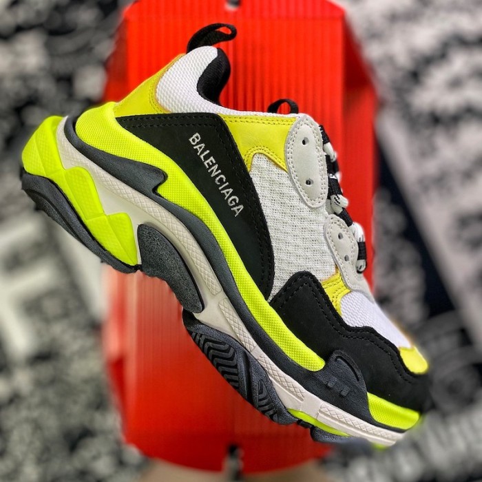 Ba*len*cia*ga triple s sneaker white / yellow