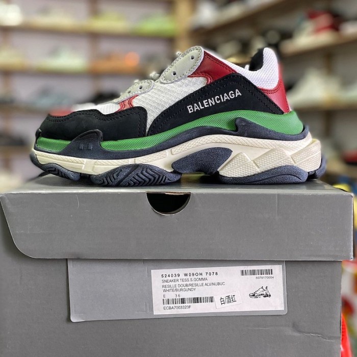 Ba*len*cia*ga triple s sneaker white / wine