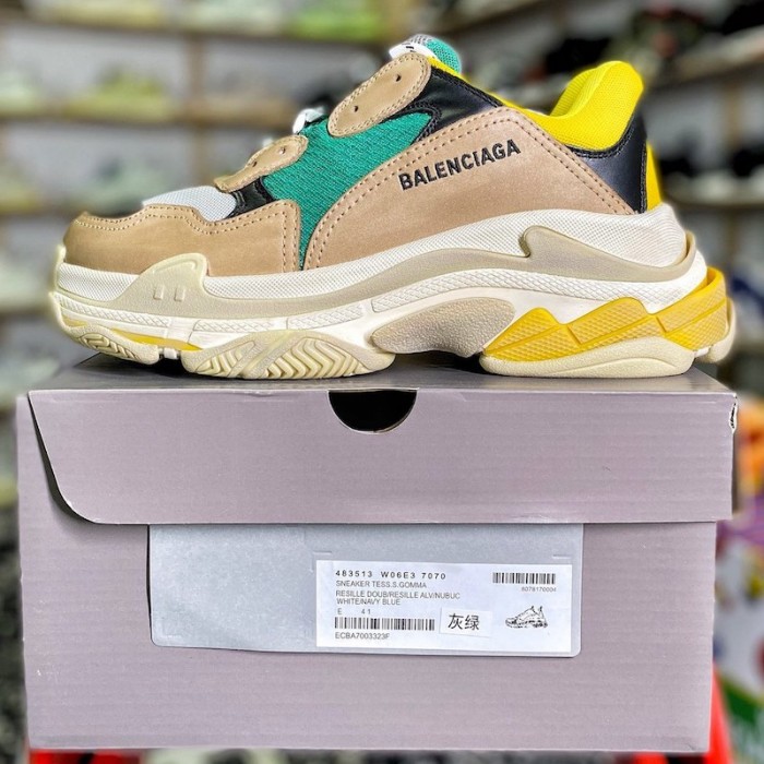 Ba*len*cia*ga triple s sneaker yellow / green