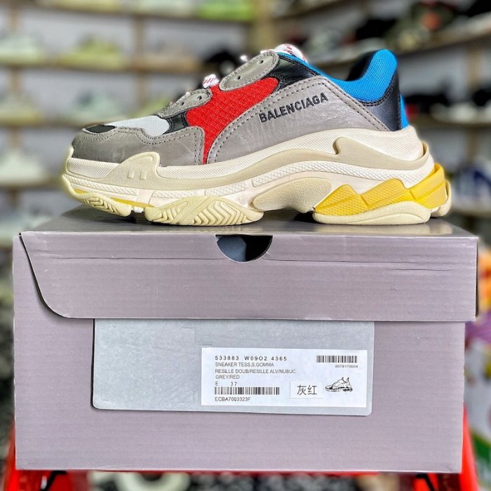 Ba*len*cia*ga triple s sneaker grey / red / yellow