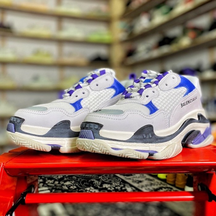 Ba*len*cia*ga triple s sneaker white / blue jean