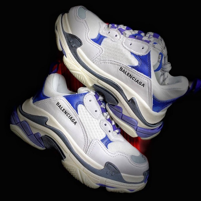Ba*len*cia*ga triple s sneaker white / blue jean