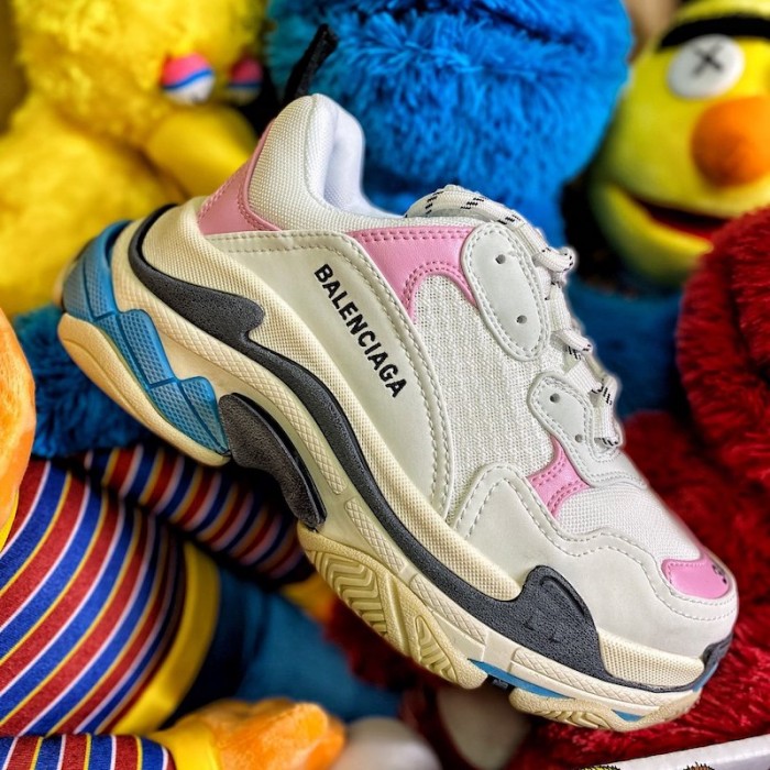 Ba*len*cia*ga triple s sneaker white / pink