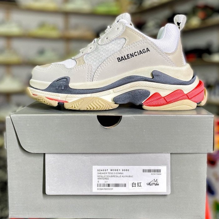 Ba*len*cia*ga triple s sneaker white / red