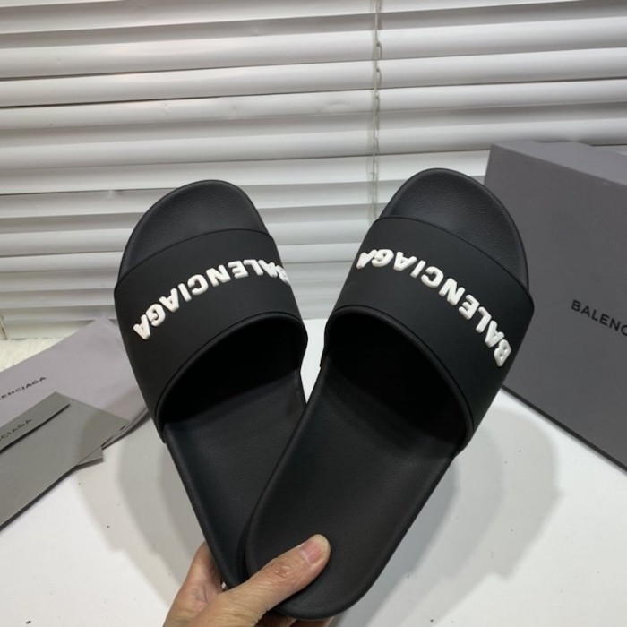 Balencaiga Piscine Slide Sandals Black