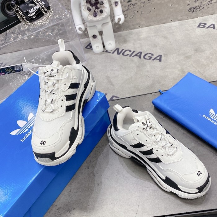 Ba*len*cia*ga / ad*s triple s sneaker in white