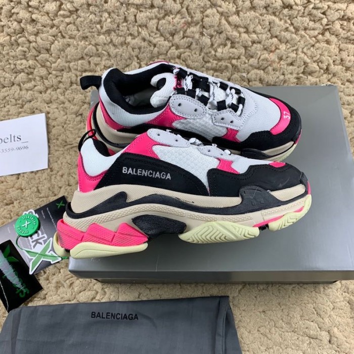 Ba*len*cia*ga triple s sneakers white pink